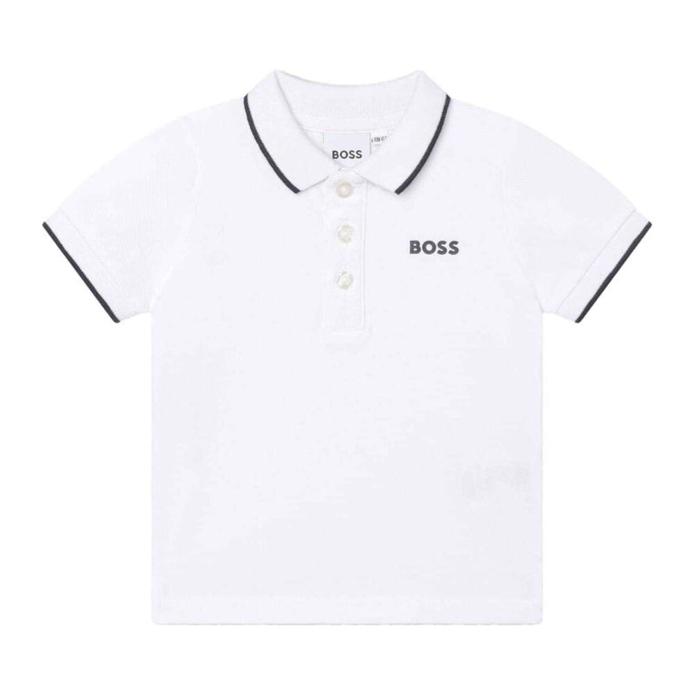 Boss Baby Boys Cotton Polo Shirt / White